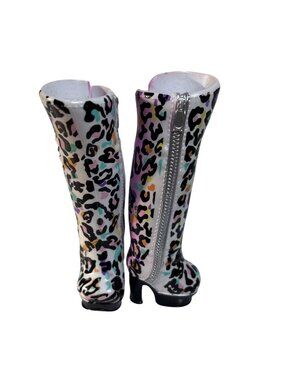 Na Na Na Surprise Piper Prim Doll Boots Rainbow Leopard Boots